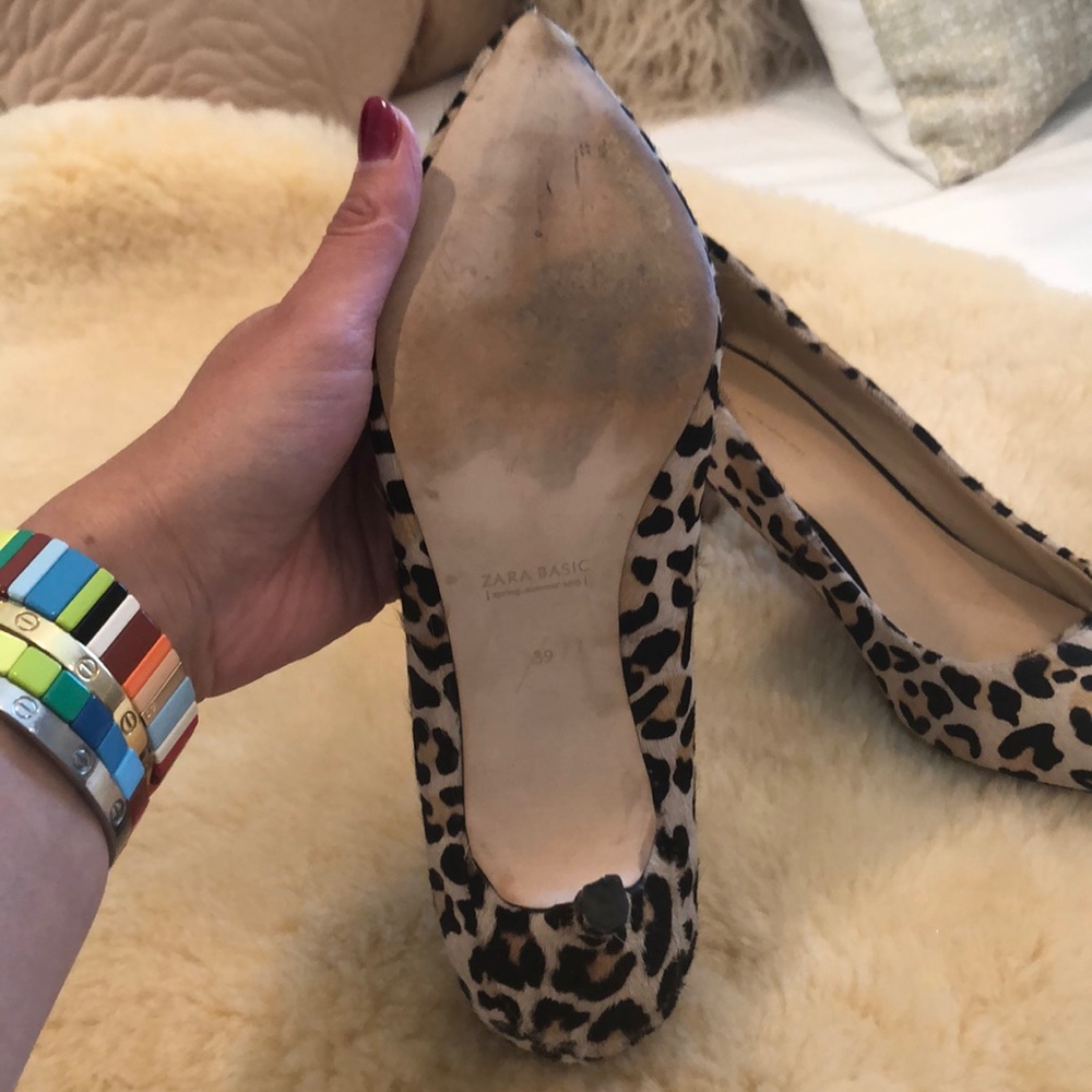 SOLD• Zara printed calf hair zebra pumps 39 - Picture 2 of 8